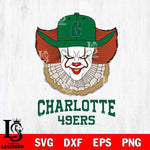 Charlotte 49ers Pennywise Horror Sport 12 Svg Eps Dxf Png File, Digital Download
