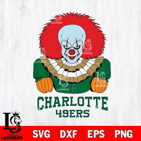 Charlotte 49ers Pennywise Horror Sport 3 Svg Eps Dxf Png File, Digital Download