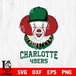 Charlotte 49ers Pennywise Horror Sport 4 Svg Eps Dxf Png File, Digital Download