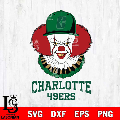 Charlotte 49ers Pennywise Horror Sport 4 Svg Eps Dxf Png File, Digital Download
