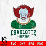 Charlotte 49ers Pennywise Horror Sport 5 Svg Eps Dxf Png File, Digital Download
