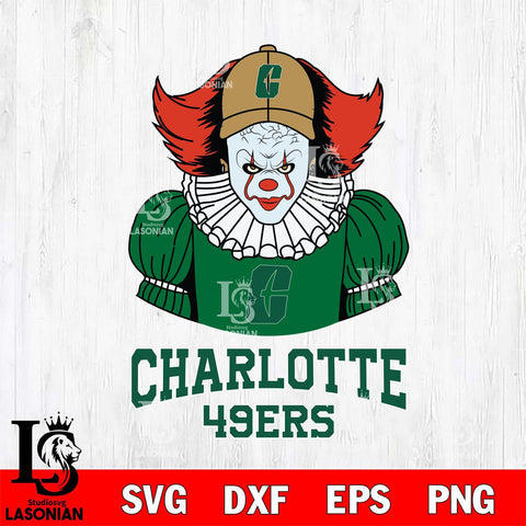 Charlotte 49ers Pennywise Horror Sport 7 Svg Eps Dxf Png File, Digital Download