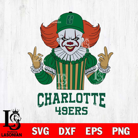 Charlotte 49ers Pennywise Horror Sport 8 Svg Eps Dxf Png File, Digital Download