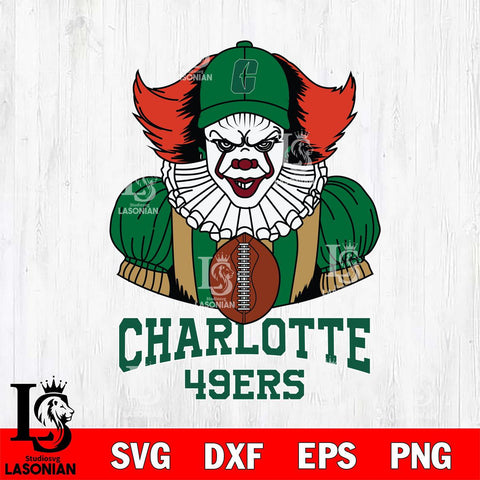 Charlotte 49ers Pennywise Horror Sport 9 Svg Eps Dxf Png File, Digital Download