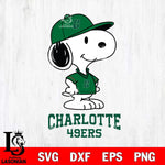 Charlotte 49ers Snoopy Football sport SVG DXF EPS PNG FILE,Snoopy File Cut, NCAA Digital Download,Instant Download,Christmas Silhouette