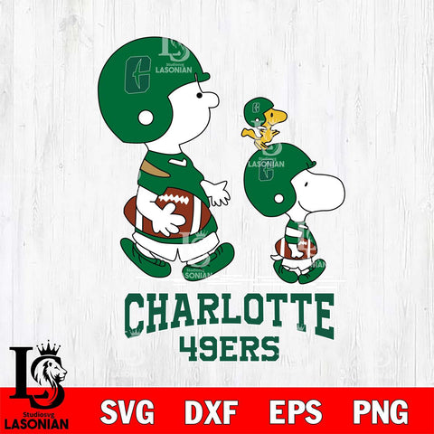 Charlotte 49ers Snoopy Sport Svg Eps Dxf Png File, Digital Download