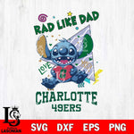 Charlotte 49ers Stitch Love Rad Like Dad SVG DXF EPS PNG FILE, NCAA File Cut,Digital Download,Instant Download