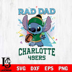 Charlotte 49ers Stitch Rad Dad SVG DXF EPS PNG FILE, NCAA File Cut,Digital Download,Instant Download