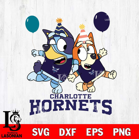 Charlotte Hornets Bluey & Bingo 11 Svg Eps Dxf Png File, NBA svg, Digital Download, Instant Download