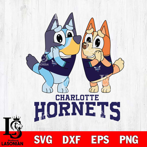 Charlotte Hornets Bluey & Bingo 15 Svg Eps Dxf Png File, NBA svg, Digital Download, Instant Download