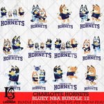 Charlotte Hornets Bluey Dace Mode NBA Bundle 12 SVG Eps Dxf Png File, Digital Download, Instant Download