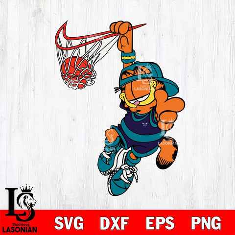 Charlotte Hornets Garfield Svg Eps Dxf Png File, Digital Download
