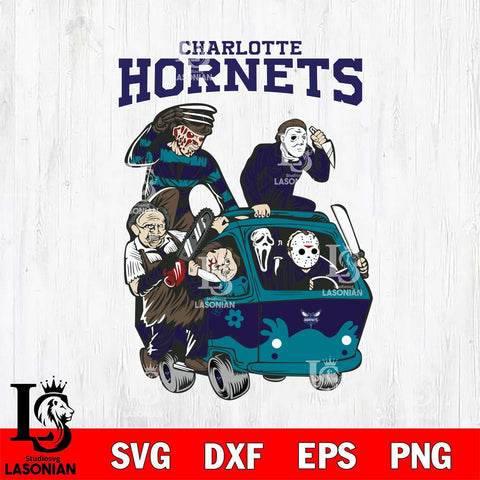 Charlotte Hornets Jason Voorhees Horror 10 Svg Eps Dxf Png File, NBA svg, Digital Download, Instant Download