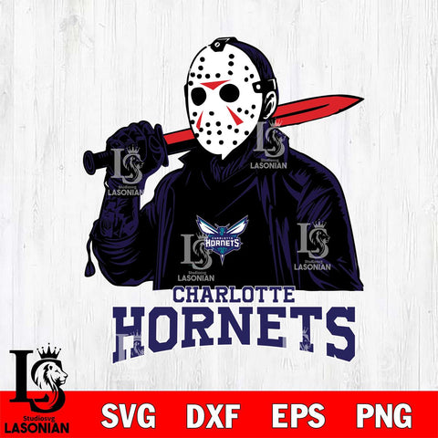 Charlotte Hornets Jason Voorhees Horror 12 Svg Eps Dxf Png File, NBA svg, Digital Download, Instant Download