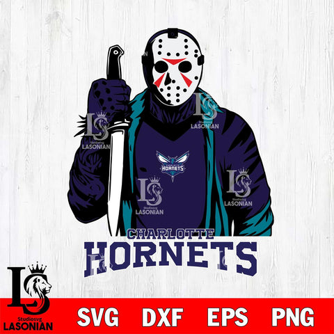 Charlotte Hornets Jason Voorhees Horror 3 Svg Eps Dxf Png File, NBA svg, Digital Download, Instant Download