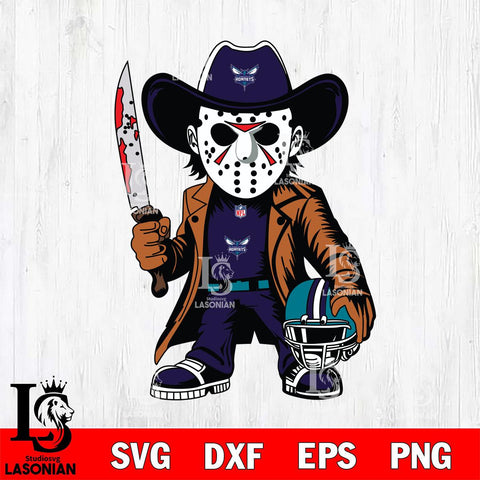 Charlotte Hornets Jason Voorhees Horror Svg Eps Dxf Png File, NBA svg, Digital Download, Instant Download