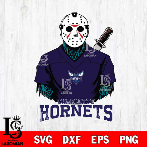 Charlotte Hornets Jason Voorhees Horror 4 Svg Eps Dxf Png File, NBA svg, Digital Download, Instant Download