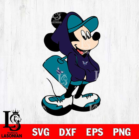 Charlotte Hornets Mickey Svg Eps Dxf Png File, Digital Download