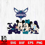 Charlotte Hornets Mickey Minne 5 Nba Svg Eps Dxf Png File, NBA svg, Digital Download, Instant Download