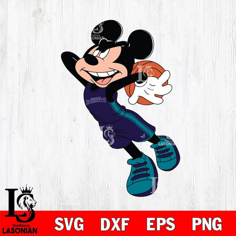 Charlotte Hornets Mickey Minne 7 Nba Svg Eps Dxf Png File, NBA svg, Digital Download, Instant Download