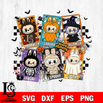 Checkered Labubu Doll Halloween SVG DXF EPS PNG FILE, Halloween File Cut, Digital Download,Instant Download, Silhouette,Horror Cricut
