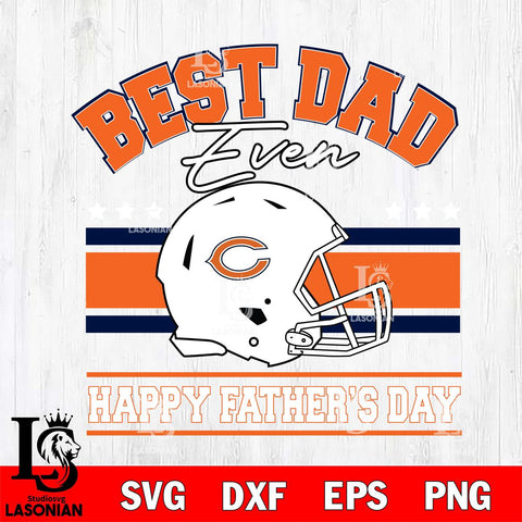Chicago Bears Best Dad Ever SVG DXF EPS PNG FILE, NFL File Cut,Digital Download,Instant Download, Silhouette