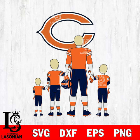 Chicago Bears Best Dad Ever , father day , DAD NFL 2 Svg Eps Dxf Png File, Digital Download, Instant Download
