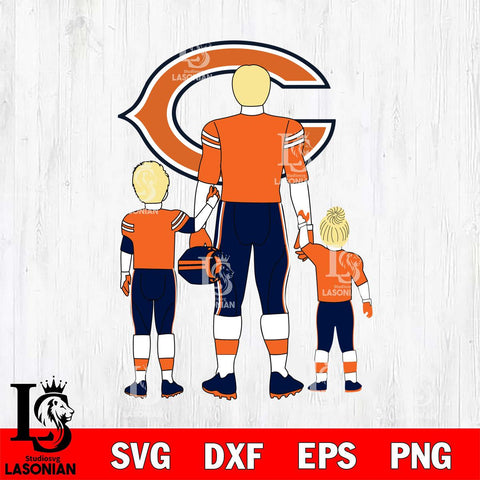 Chicago Bears Best Dad Ever , father day , DAD NFL 3 Svg Eps Dxf Png File, Digital Download, Instant Download