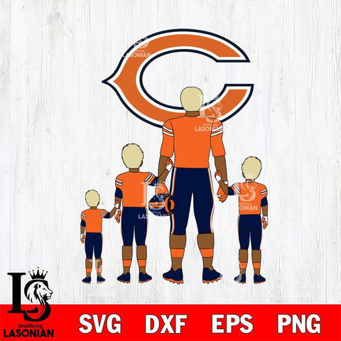 Chicago Bears Best Dad Ever , father day , DAD NFL Svg Eps Dxf Png File, Digital Download, Instant Download