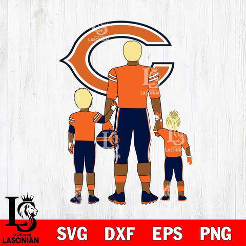 Chicago Bears Best Dad Ever , father day , DAD NFL 4 Svg Eps Dxf Png File, Digital Download, Instant Download