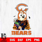 Chicago Bears Bluey Halloween NFL Svg Eps Dxf Png File, Digital Download, Instant Download