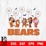 Chicago Bears Bluey Halloween Spooky Svg Eps Dxf Png File, Digital Download, Instant Download