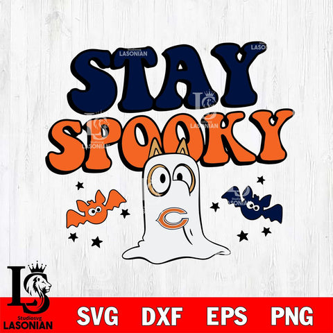 Chicago Bears Bluey Halloween Stay Spooky Svg Eps Dxf Png File, Digital Download, Instant Download