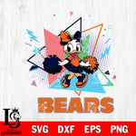 Chicago Bears Cute Daisy Duck Cheerleader SVG DXF EPS PNG FILE, Disney Father day File Cut,Digital Download,Instant Download,Disney Svg Files