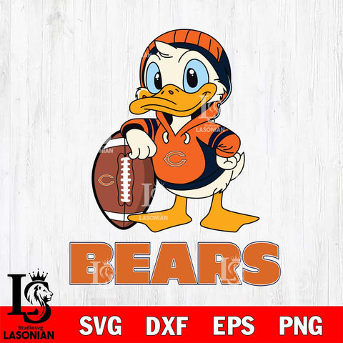 Chicago Bears Donald Duck Cool Sport Cricut, NFL SVG DXF EPS PNG FILE, Digital Download,Instant Download, Silhouette