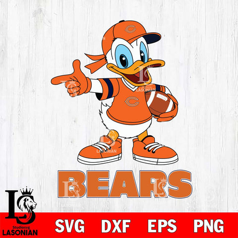 Chicago Bears Donald Duck Sport Cricut, NFL SVG DXF EPS PNG FILE, Digital Download,Instant Download, Silhouette