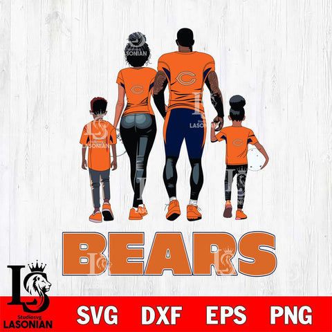 Chicago Bears Family Love Rugby SVG DXF EPS PNG FILE,NFL SVG, Father day Digital Download,Instant Download, Silhouette