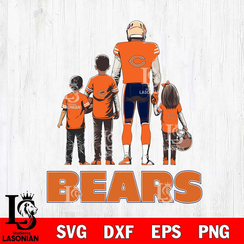 Chicago Bears Father Football SVG DXF EPS PNG FILE,NFL SVG, Father day Digital Download,Instant Download, Silhouette