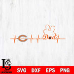 Chicago Bears Father Heart Beat Svg Eps Dxf Png File, Digital Download, Instant Download