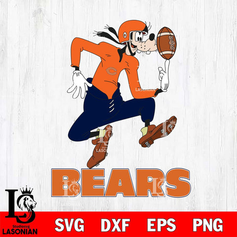 Chicago Bears Goofy Circus Football SVG DXF EPS PNG FILE,NFL Cricut ,Football Digital Download,Instant Download, Silhouette