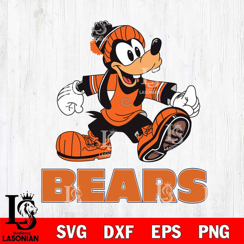 Chicago Bears Goofy Cool Sport SVG DXF EPS PNG FILE,NFL Cricut ,Football Digital Download,Instant Download, Silhouette