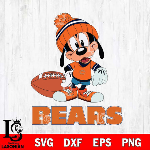 Chicago Bears Goofy Football SVG DXF EPS PNG FILE,NFL Cricut ,Football Digital Download,Instant Download, Silhouette