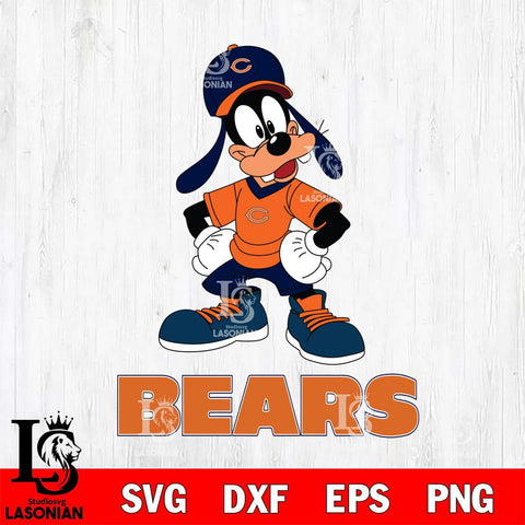 Chicago Bears Goofy Football Cricut, NFL SVG DXF EPS PNG FILE, Digital Download,Instant Download, Silhouette