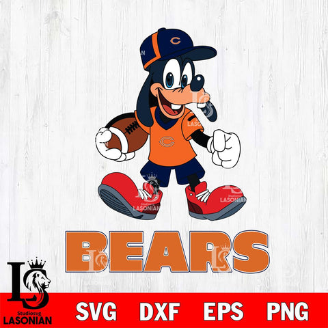 Chicago Bears Goofy Football Player SVG DXF EPS PNG FILE,NFL Cricut ,Football Digital Download,Instant Download, Silhouette