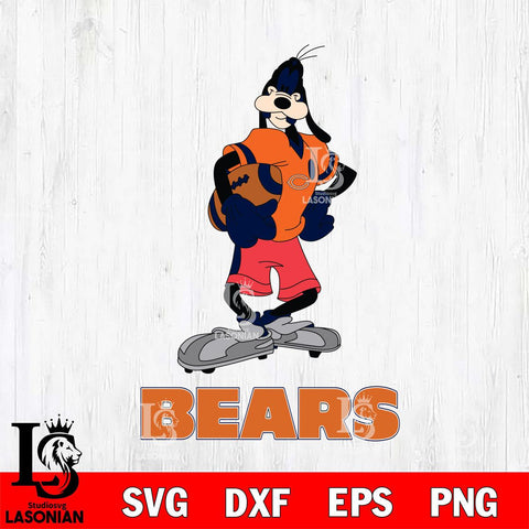 Chicago Bears Goofy Player SVG DXF EPS PNG FILE,NFL Cricut ,Football Digital Download,Instant Download, Silhouette
