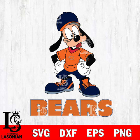 Chicago Bears Goofy Sport SVG DXF EPS PNG FILE,NFL Cricut ,Football Digital Download,Instant Download, Silhouette