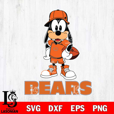 Chicago Bears Goofy rugby SVG DXF EPS PNG FILE,NFL Cricut ,Football Digital Download,Instant Download, Silhouette