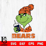 Chicago Bears Grinch Cofffe Christmas Svg Eps Dxf Png File,Cricut svg files, Digital Download, Instant Download