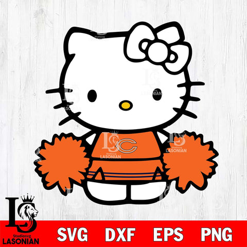 Chicago Bears Hello Kitty sport 3 Svg Eps Dxf Png File, Digital Download, Instant Download