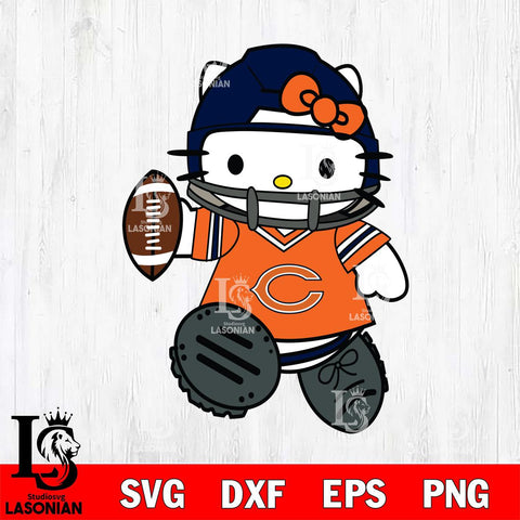 Chicago Bears Hello Kitty sport Svg Eps Dxf Png File, Digital Download, Instant Download